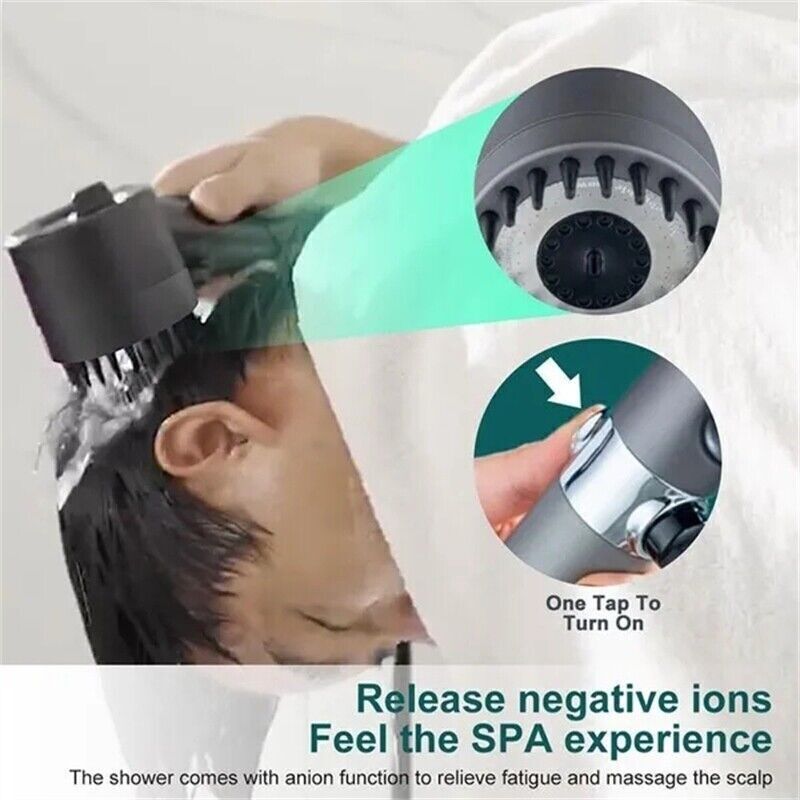 3-Mode High-Pressure Shower Head with Filter - VOGORA