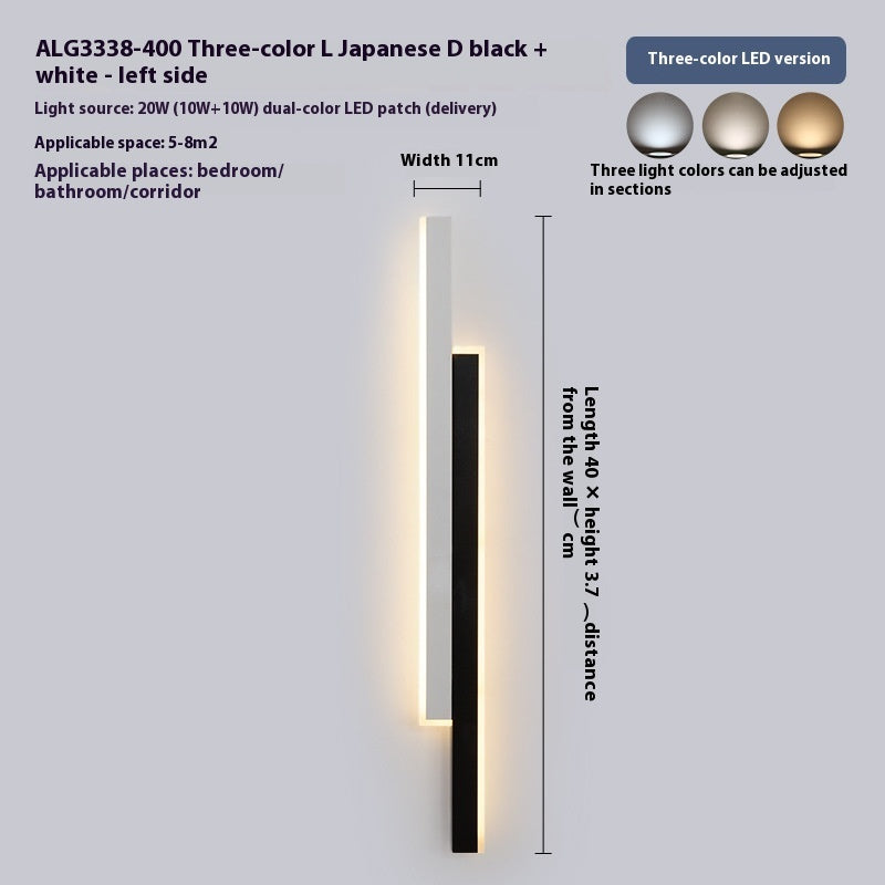 Simple Grid-Free Pole Bedside Wall Lamp. - VOGORA