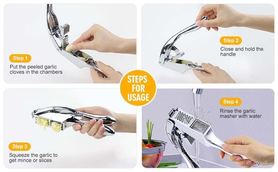 Two-in-One Garlic Press - VOGORA