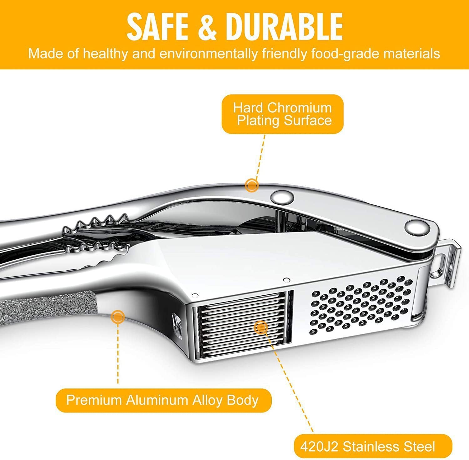 Two-in-One Garlic Press - VOGORA