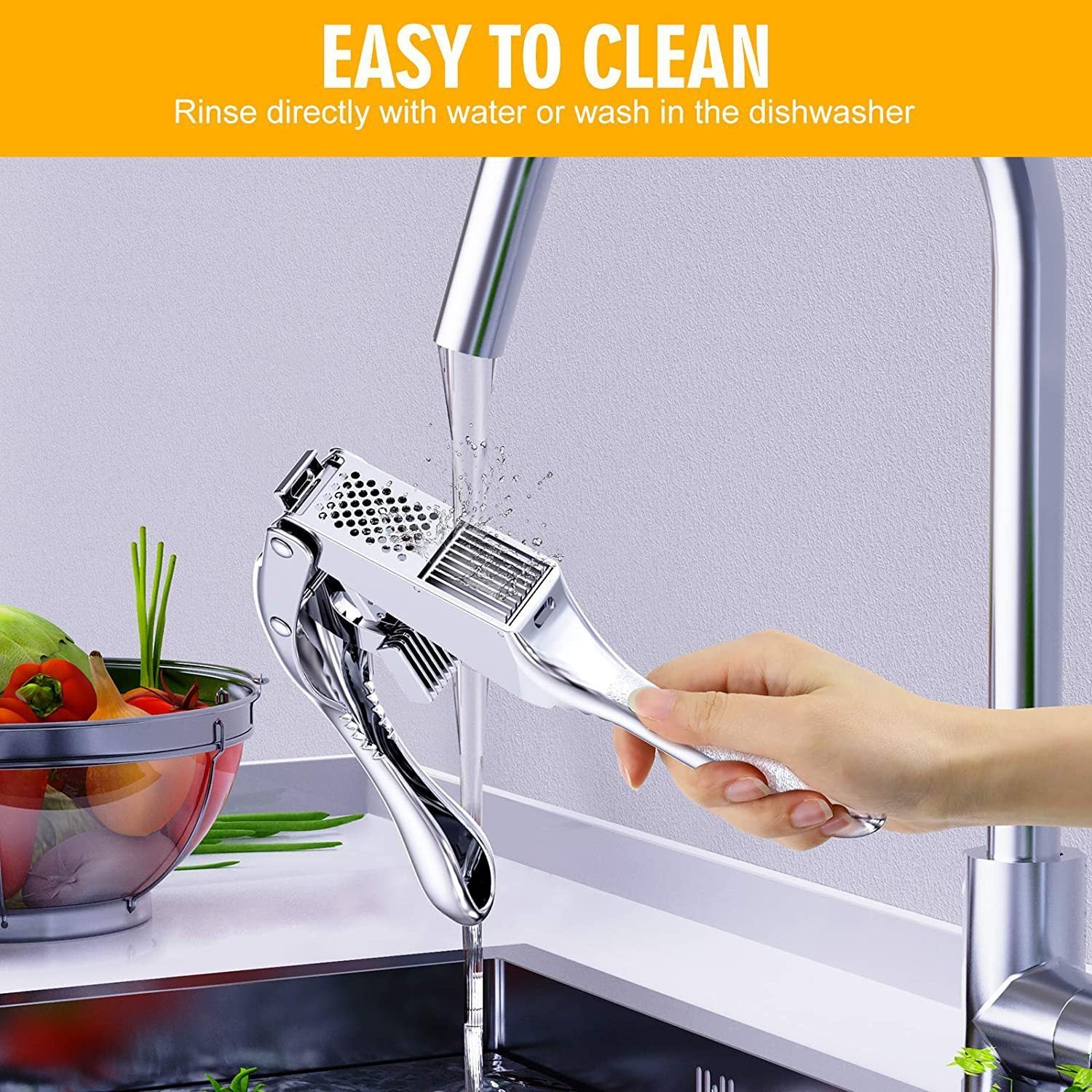 Two-in-One Garlic Press - VOGORA