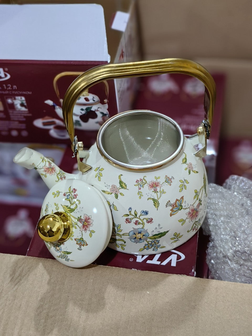 Enamel Outdoor Metal Tea Pot - VOGORA