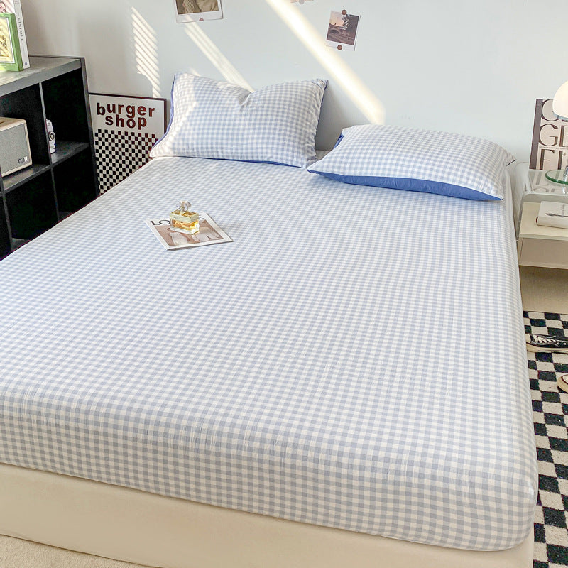 Minimalist Washed Cotton Solid Color Single Product Fitted Sheet - VOGORA