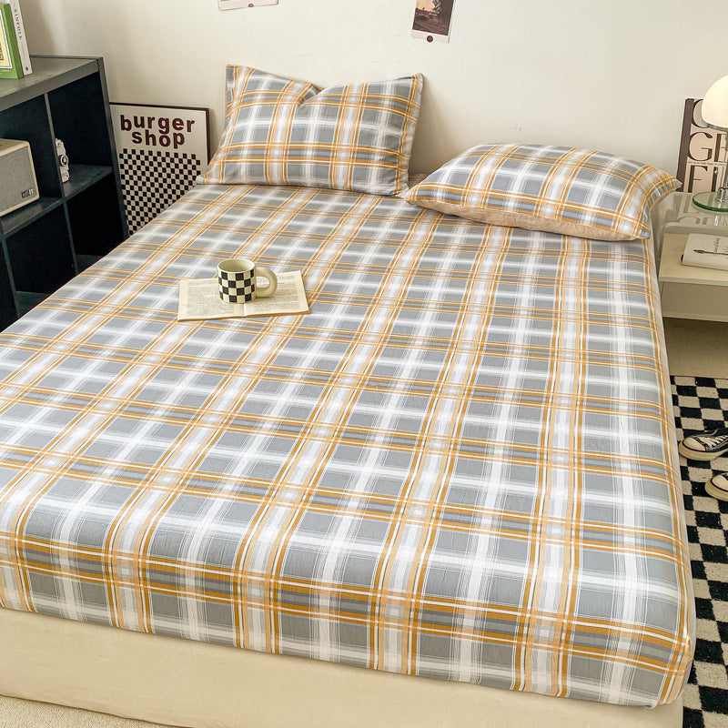 Minimalist Washed Cotton Solid Color Single Product Fitted Sheet - VOGORA