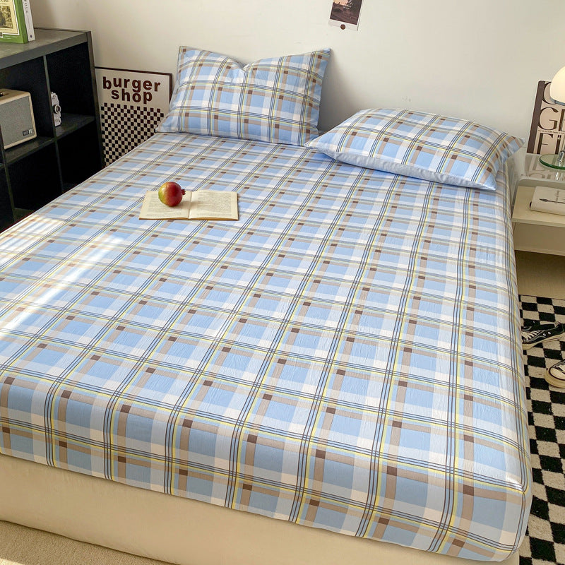 Minimalist Washed Cotton Solid Color Single Product Fitted Sheet - VOGORA