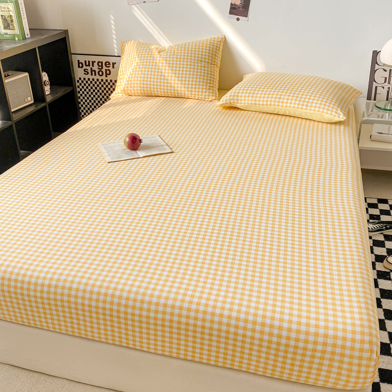 Minimalist Washed Cotton Solid Color Single Product Fitted Sheet - VOGORA