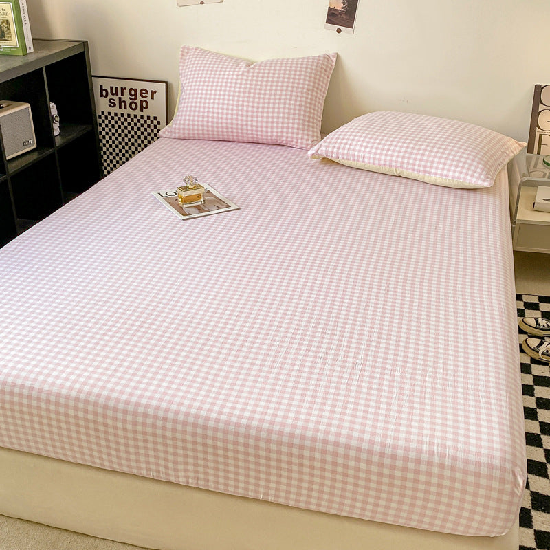 Minimalist Washed Cotton Solid Color Single Product Fitted Sheet - VOGORA