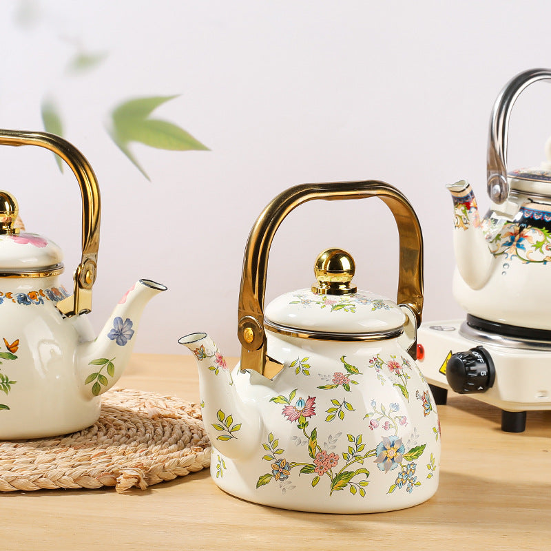 Enamel Outdoor Metal Tea Pot - VOGORA