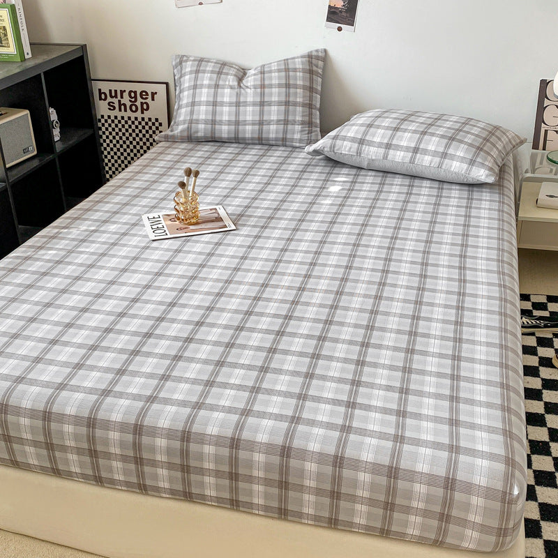 Minimalist Washed Cotton Solid Color Single Product Fitted Sheet - VOGORA