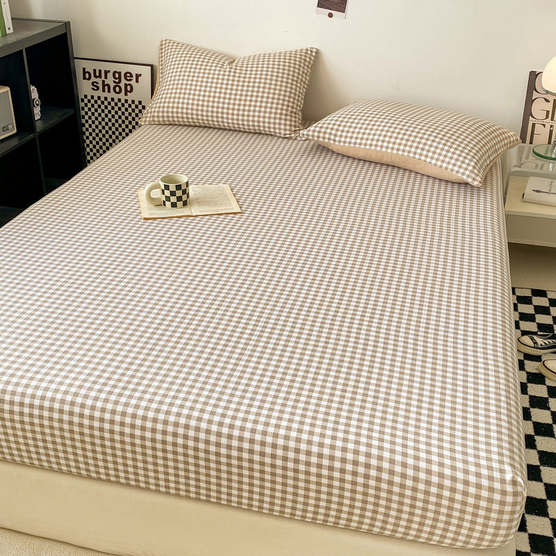 Minimalist Washed Cotton Solid Color Single Product Fitted Sheet - VOGORA