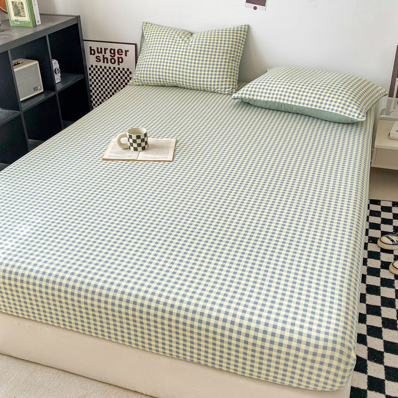 Minimalist Washed Cotton Solid Color Single Product Fitted Sheet - VOGORA