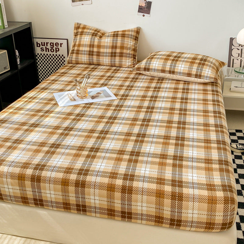 Minimalist Washed Cotton Solid Color Single Product Fitted Sheet - VOGORA