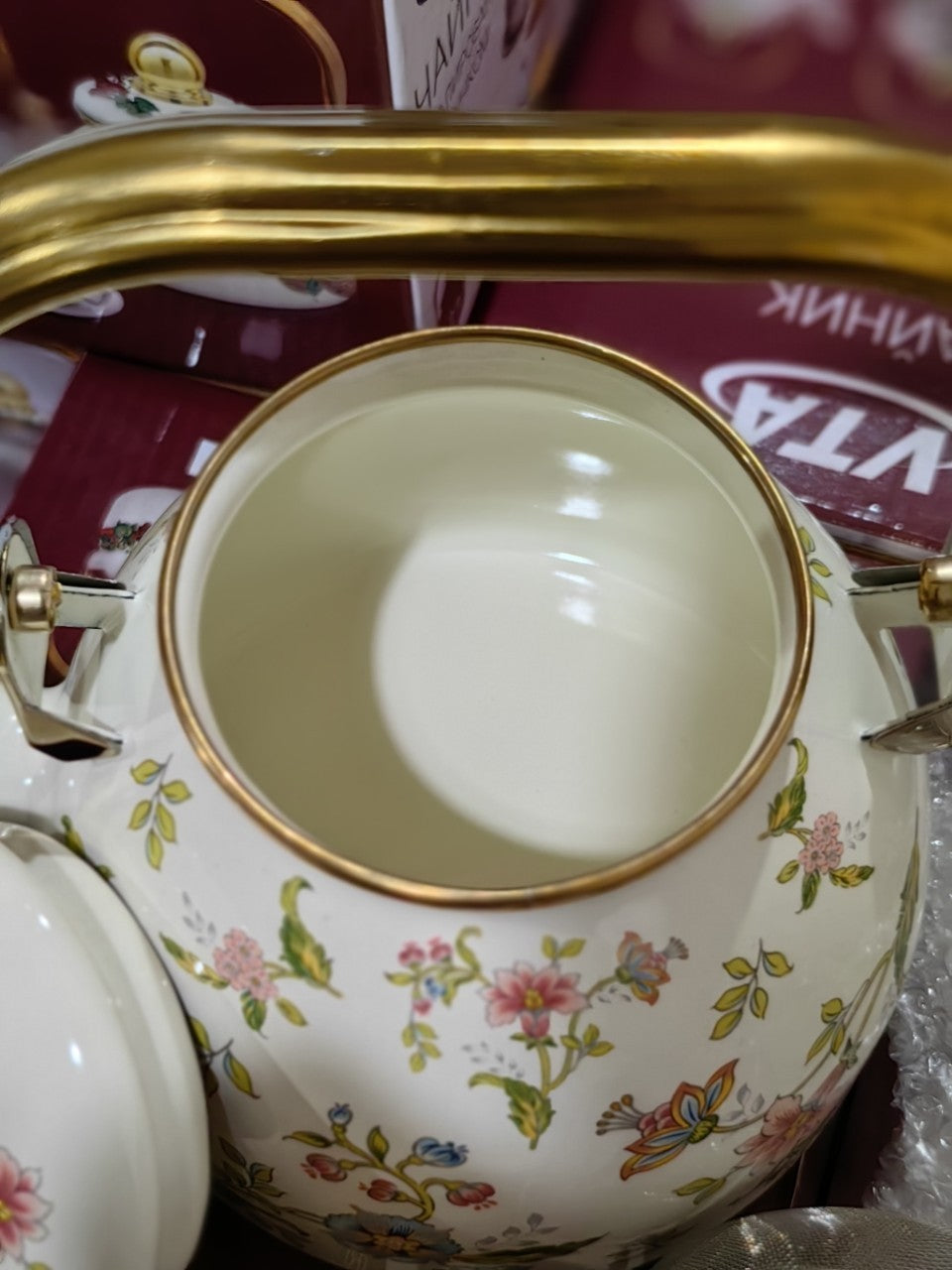 Enamel Outdoor Metal Tea Pot - VOGORA
