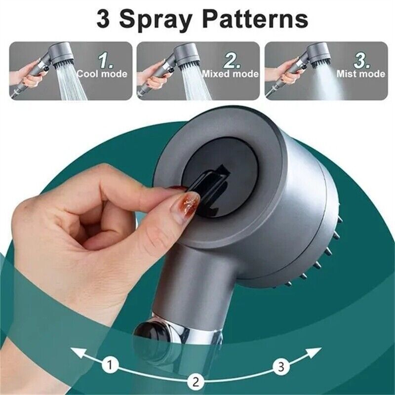 3-Mode High-Pressure Shower Head with Filter - VOGORA
