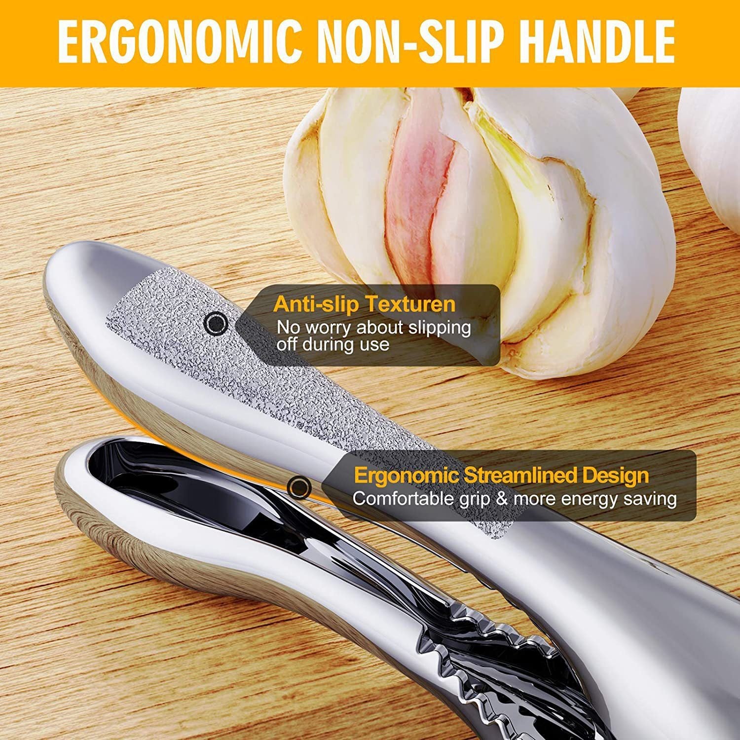 Two-in-One Garlic Press - VOGORA